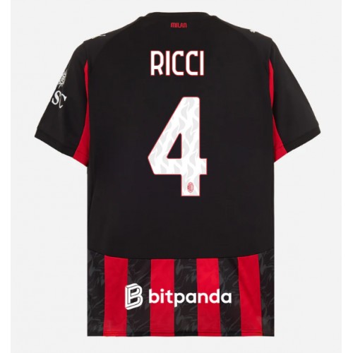 AC Milan Samuele Ricci #4 Replica Home Stadium Shirt 2025-26 Short Sleeve AC Milan Samuele Ricci #4 Replica Home Stadium Shirt 2025-26 Short Sleeve